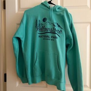 Yellowstone National Park Green Hoodie